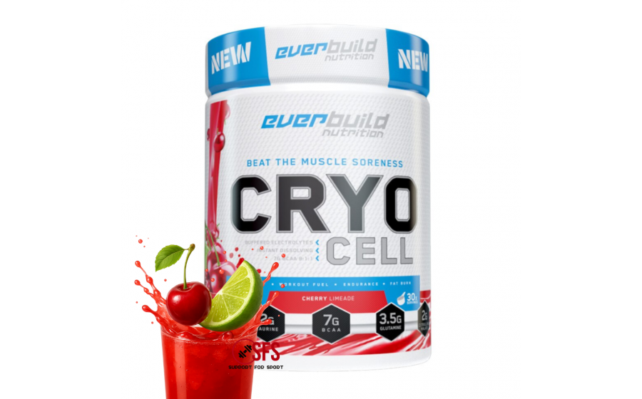 BCAA 8:1:1 Cherry Limeade — 486 г, енергія, цитрулін Cryo Cell BCAA Cherry Limeade — 486 г, відновлення і гідратація