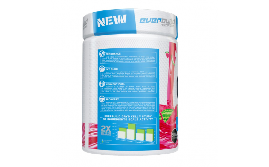 Cryo Cell BCAA Watermelon Fresh — 486 г, енергія, без цукру