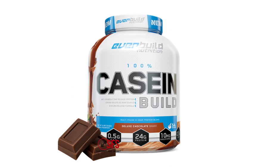 Micellar Casein Build Chocolate — 1816 г нічного протеїну Everbuild Micellar Casein Build Chocolate – 1816 г білка без цук