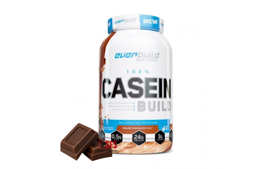 Micellar Casein Build Chocolate — 908 г нічного протеїну для рос Everbuild Micellar Casein Build Chocolate – 908 г білка без цукр