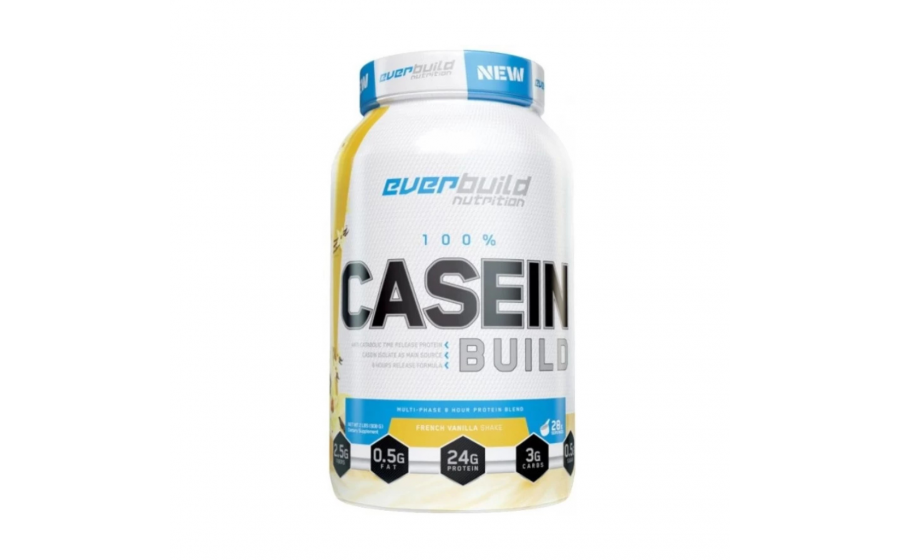 Micellar Casein Build Vanilla – 908 г нічного протеїну для відно Everbuild Micellar Casein Build Vanilla – 908 г білка без цукру