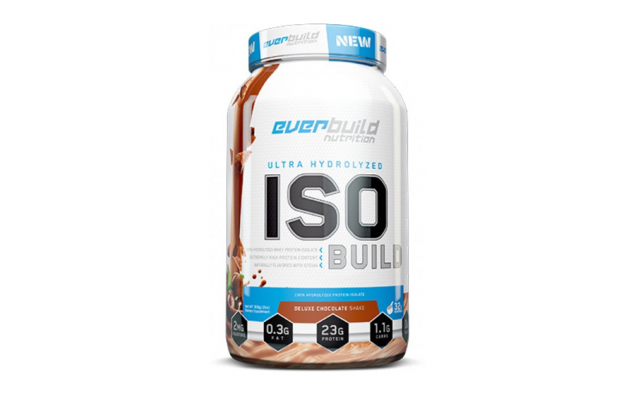ISO Build 908 г Chocolate — чистий протеїн для зростання м’язів Everbuild ISO Build Chocolate – 908 г білка без цукру