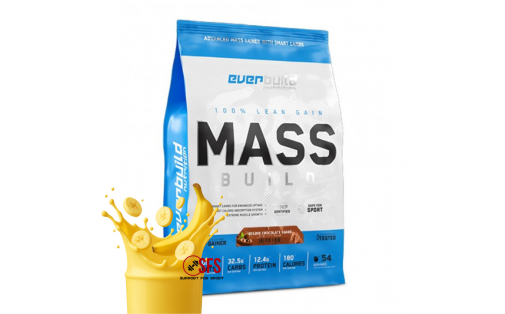Everbuild Mass Gainer Banana 2720 г — білок 60 г, без лактози