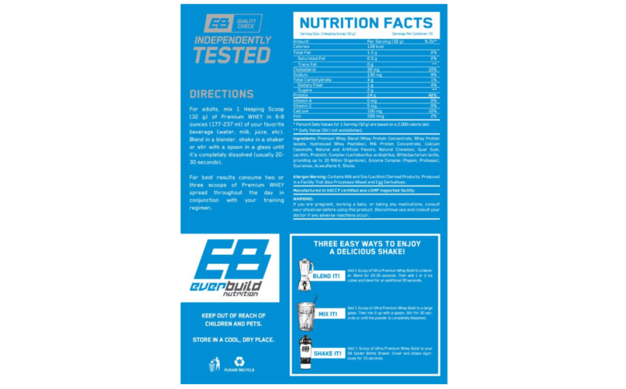 Everbuild Ultra Premium Whey Protein Build Apple & Cinnamon