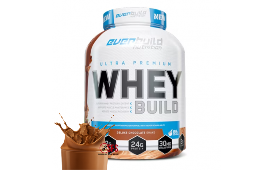 Whey Chocolate 2271 г — Everbuild, low sugar Everbuild Whey Protein Build Chocolate 2271 г — без цукру