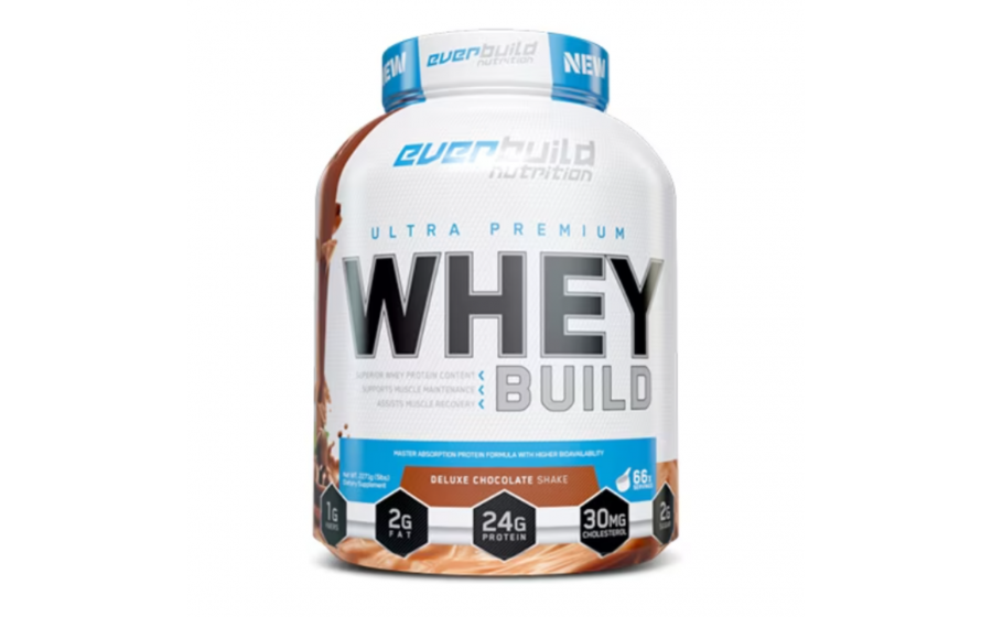Whey Chocolate 2271 г — Everbuild, low sugar Everbuild Whey Protein Build Chocolate 2271 г — без цукру