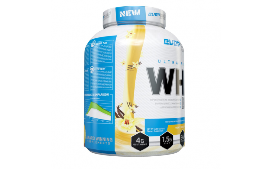Whey French Vanilla 2271 г — Everbuild, без глютену Everbuild Whey Protein Build French Vanilla 2271 г — без лактози