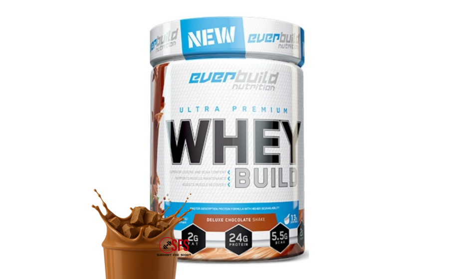 Ultra Premium Whey Protein 454 г Chocolate Everbuild Ultra Premium Whey Protein Build Chocolate 454 г