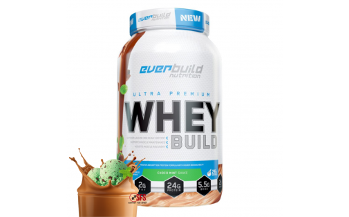 Everbuild Ultra Premium Whey Build Choco Mint 908 г — протеїн з 