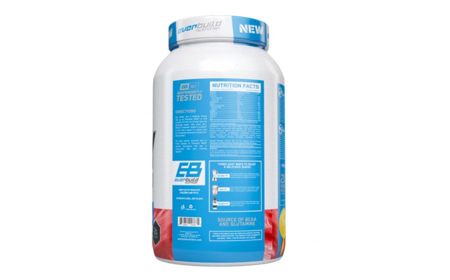 Ultra Premium Whey Protein 908 г Strawberry Smoothie Everbuild Ultra Premium Whey Protein Build Strawberry Smoothie 9