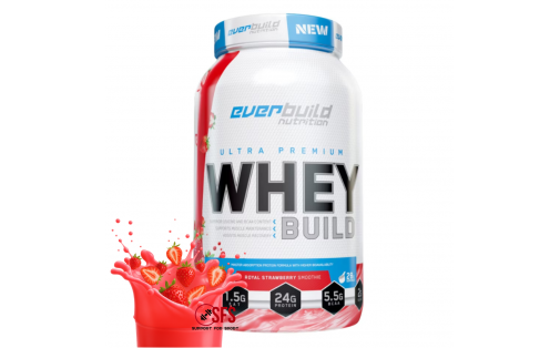 Everbuild Ultra Premium Whey Protein Build Strawberry Smoothie 9