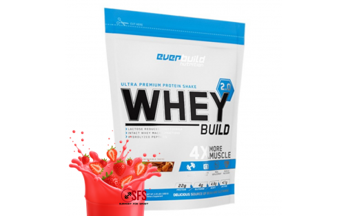 Everbuild Whey Protein Build 2.0 Strawberry 1000 г — без лактози