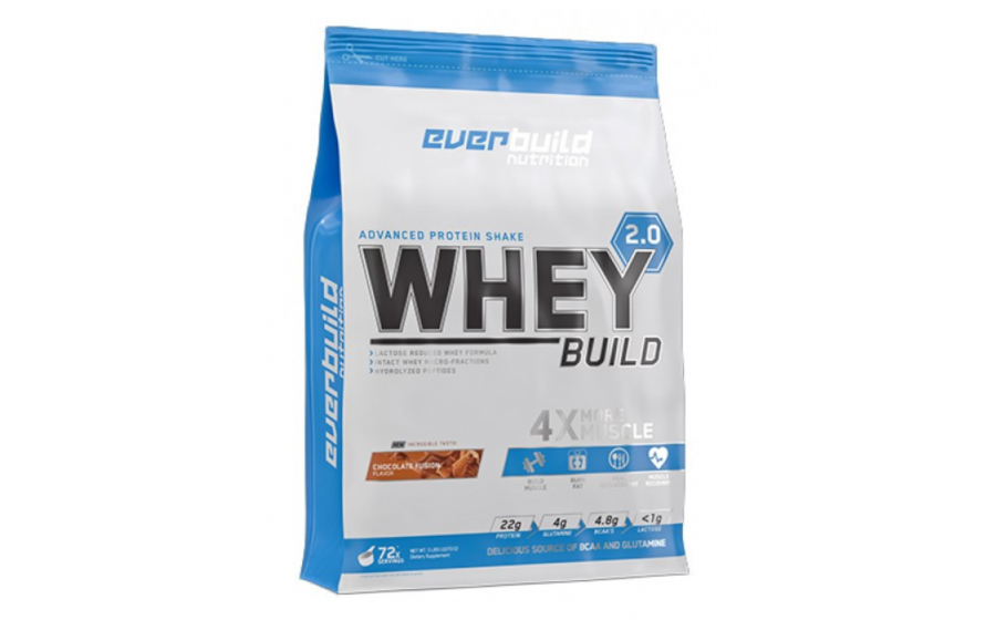 Whey Protein 2270 г Chocolate Hazelnut — Everbuild концентрат Everbuild Whey Protein Build 2.0 Chocolate Hazelnut 2270 г