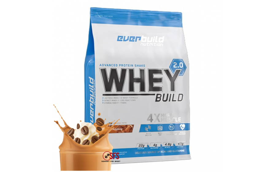 Whey Protein 2270 г Mocha Cappuccino – Everbuild концентрат, low Everbuild Whey Protein Build 2.0 Mocha Cappuccino 2270 г