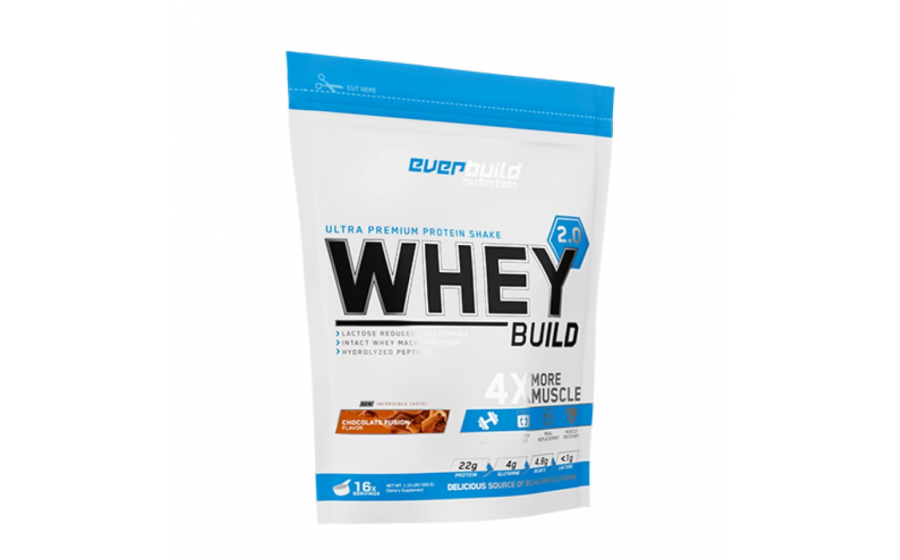Whey Apple Cinnamon Pie 500 г — Everbuild, low sugar Everbuild Whey Protein Build 2.0 Apple Cinnamon Pie 500 г