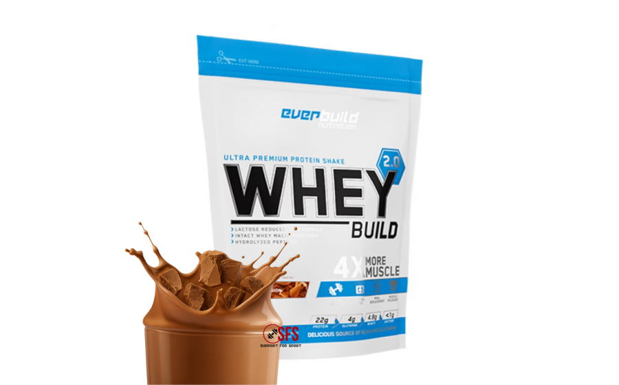 Whey Build 2.0 Chocolate 500 г — Everbuild, low sugar Everbuild Whey Protein Build 2.0 Chocolate 500 г — без цукру