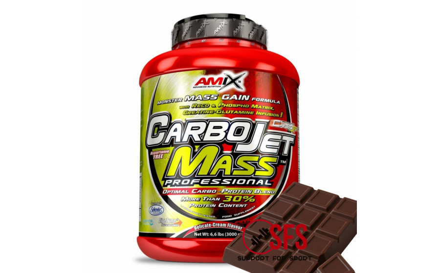 AMIX CarboJet Gain Mass Professional 3000 g Chocolate AMIX CarboJet Gain Mass Professional 3000 g Chocolate