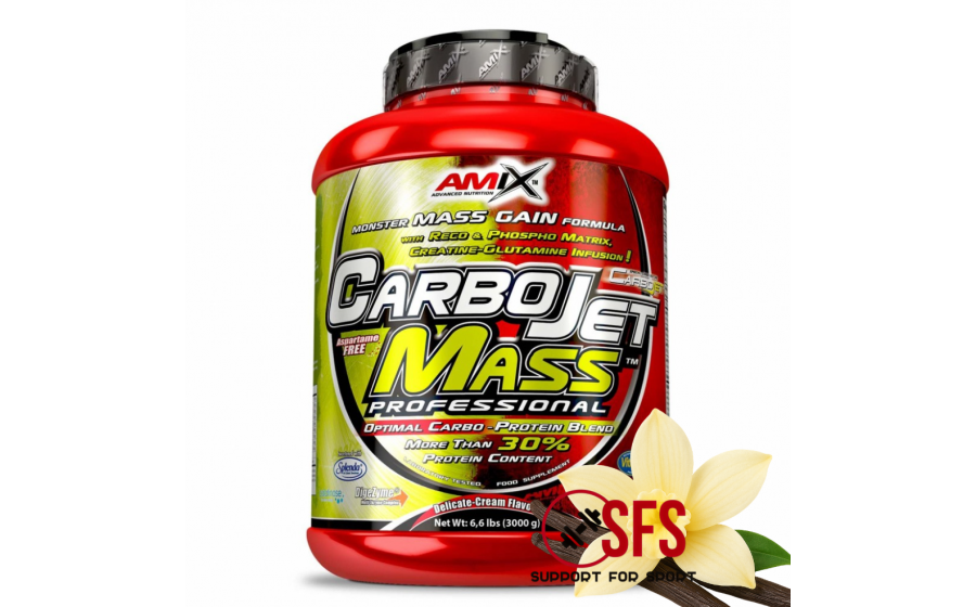 AMIX CarboJet Gain Mass Professional – Ваніль – 3000 г