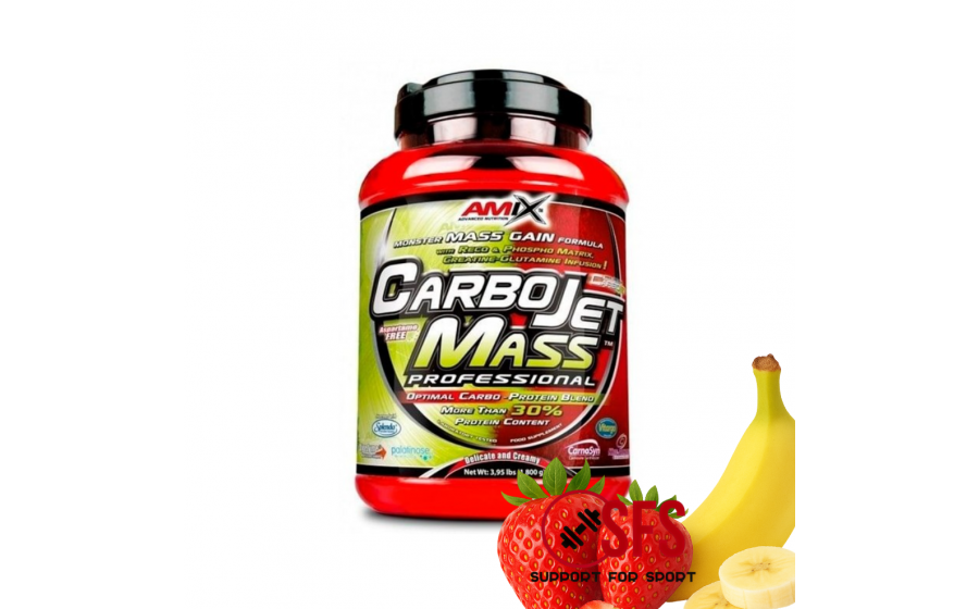 AMIX CarboJet Gain Mass Professional 1800 g Strawberry-Banana AMIX CarboJet Gain Mass Professional 1800 g Strawberry-Banana