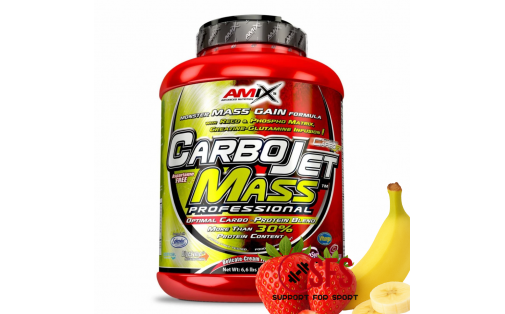 AMIX CarboJet Gain Mass Professional 3000 g Strawberry-Banana