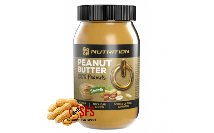 Peanut Butter Smooth 900 г — натуральная паста для ЗОЖ GoOn Peanut Butter Smooth 900 г — 100 % арахис, кремовая паста