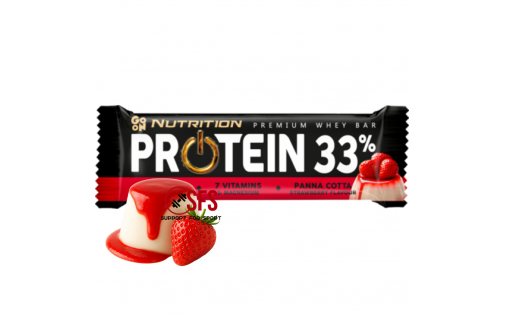 GoOn Protein Bar 33% Panna Cotta Strawberry — батончик з полунич