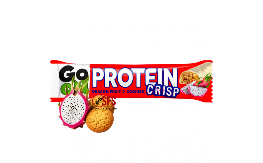Protein Crisp Bar Dragon Fruit & Cookies — 50 г, 10 г белка GoOn Protein Crisp Bar Dragon Fruit & Cookies — хрусткий бат