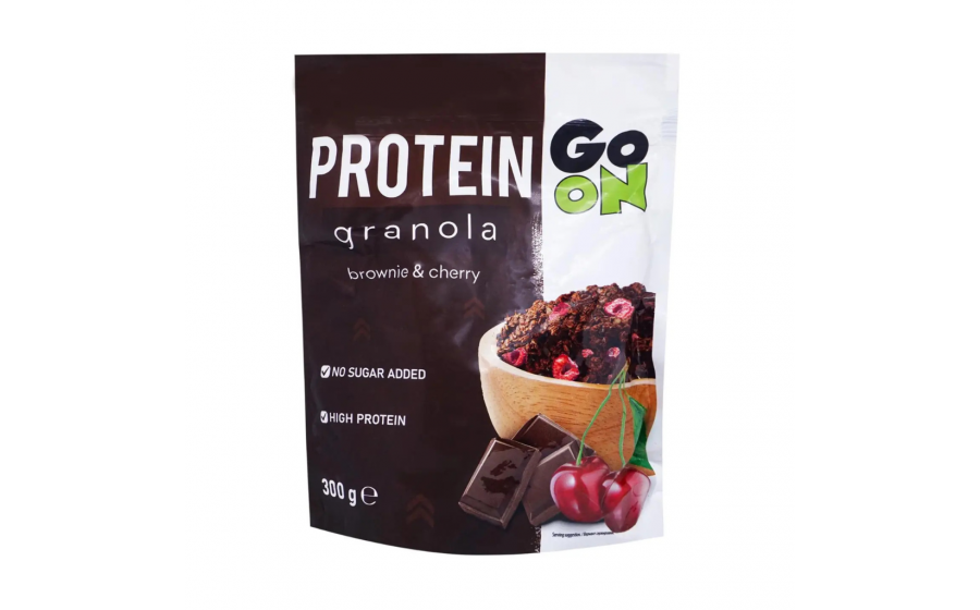GoOn Protein Granola Brownie Cherry 300 г — хрустка протеїнова г
