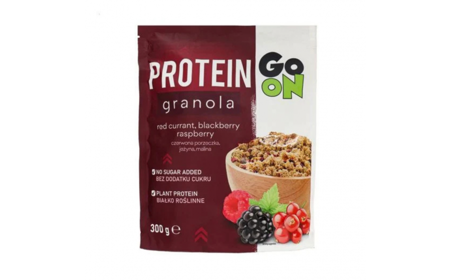 Protein Granola Red Currant‑Blackberry‑Raspberry — 300 г, без цу GoOn Protein Granola Red Currant‑Blackberry‑Raspberry 300 г — хр