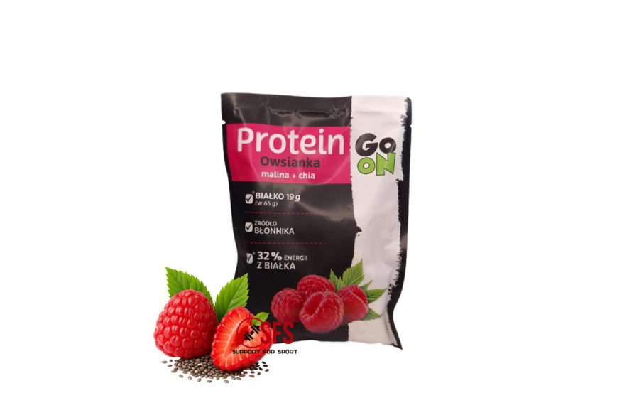 GoOn Protein Owsanka Raspberry & Chia 65 г — малинова вівсян