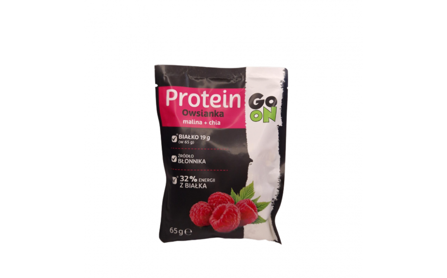 GoOn Protein Owsanka Raspberry & Chia 65 г — малинова вівсян