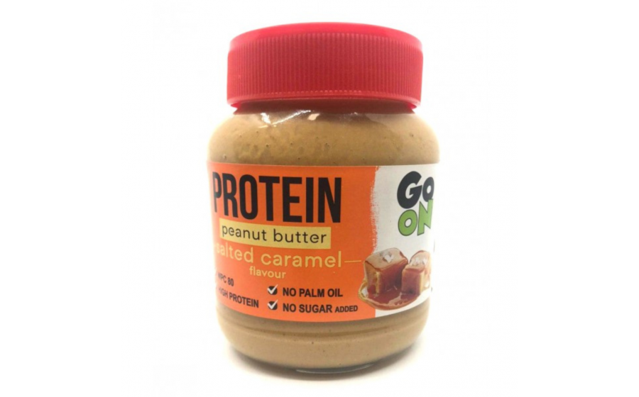 Protein Peanut Butter Salted Caramel — 350 г, 30 % білка GoOn Protein Peanut Butter Salted Caramel 350 г — фітнес паста