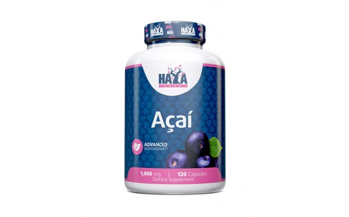 Haya Labs Acai 1000 мг – 120 капсул, антиоксидант, імунітет і ме