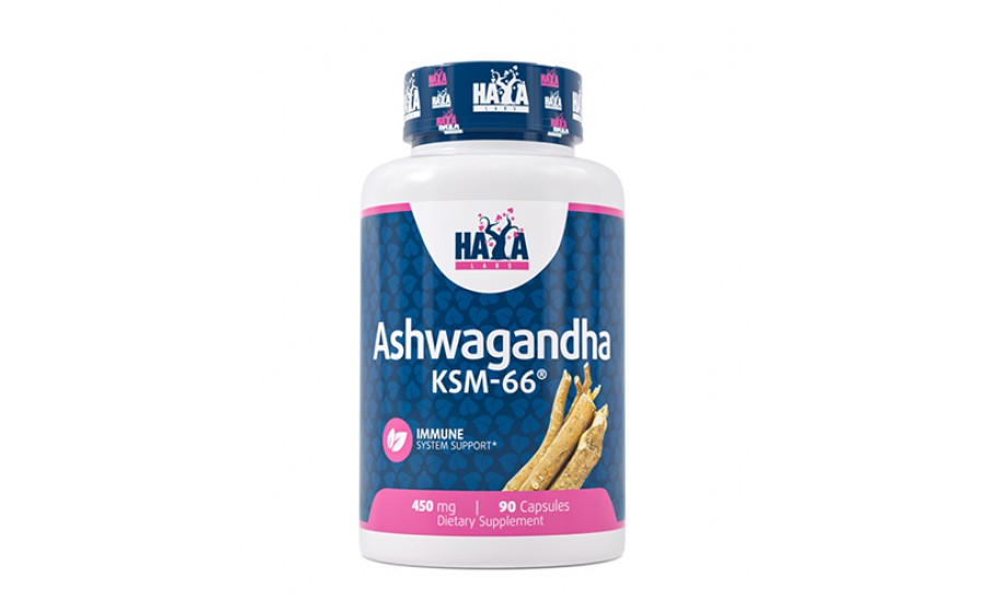 Haya Labs Ashwagandha KSM‑66 450 мг – 90 капсул, адаптоген, енер