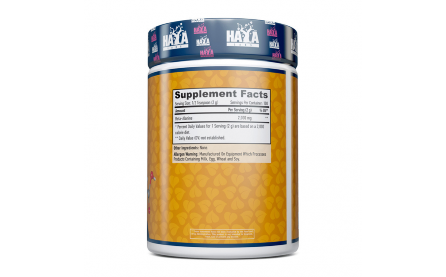 Haya Labs Beta‑Alanine 100% Pure — 200 г витривалість