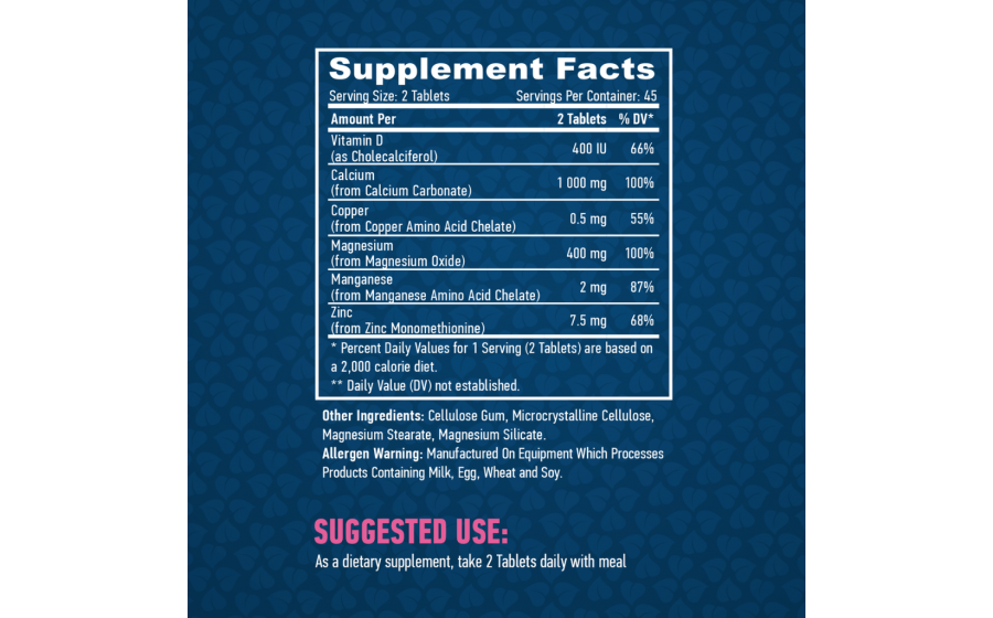 Haya Labs Calcium Magnesium & Zinc + D‑3 — комплекс для кіст