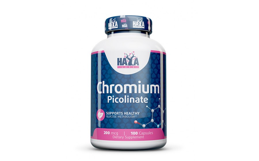 Haya Labs Chromium Picolinate 200 мкг – 100 капсул, контроль цук