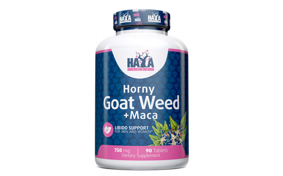 Купити Haya Labs Horny Goat Weed 750 mg + Maca – 90 таблеток, ор Haya Labs Horny Goat Weed + Maca 750 mg – упаковка 90 таб, лібід