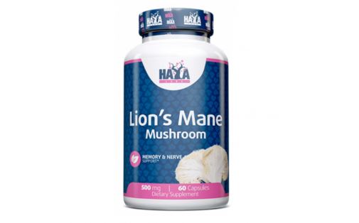 Haya Labs Lion’s Mane Mushroom 500 mg – 60 веган капсул, підтрим