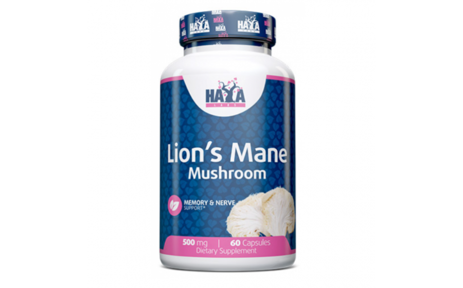 Haya Labs Lion’s Mane Mushroom 500 mg – 60 веган капсул, підтрим