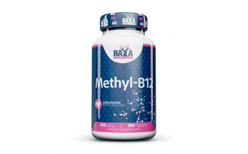 Haya Labs Methyl B‑12 200 мкг — активний B12, 100 таблеток