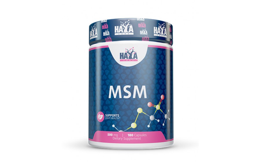 Купити Haya Labs MSM 500 мг – 180 капсул, оригінал, Україна Haya Labs MSM 500 мг – 180 веган капсул, суглоби, запалення, іму