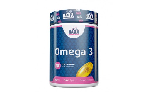 Haya Labs Omega 3 1000 мг – 200 софтгелів, риб’ячий жир для серц