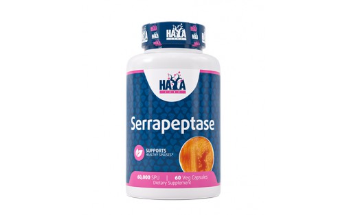 Haya Labs Serrapeptase 60 000 SPU – 60 веган капсул, покращення