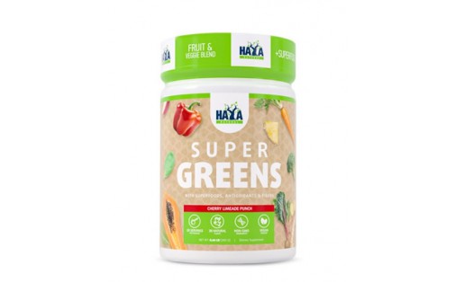 Haya Labs Super Greens Cherry Limeade Punch 300 г — освіжаючий с