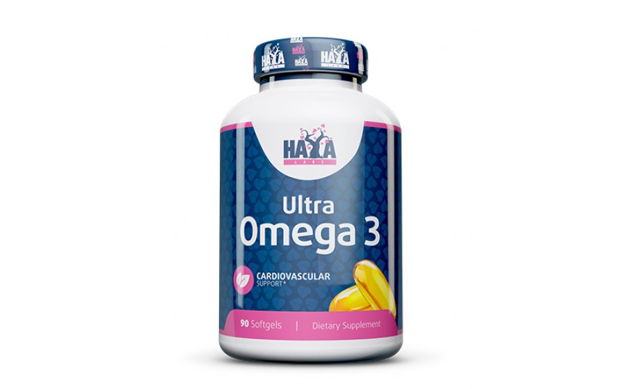 Купити Haya Labs Ultra Omega 3 90 софтгелів, оригінал, Україна Haya Labs Ultra Omega 3 90 софтгелів — рыбий жир EPA/DHA для сер