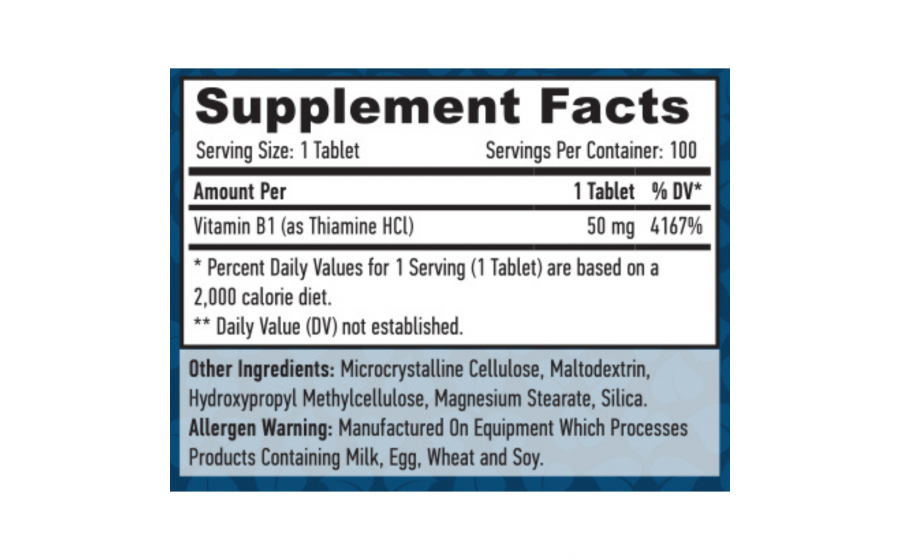 Haya Labs Vitamin B‑1 Thiamine 50 мг — енергія, мозок, імунітет Haya Labs Vitamin B‑1 50 мг — 100 таблеток тіаміну, енергія і за