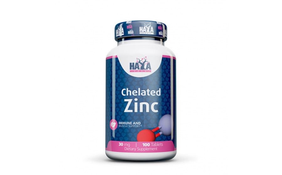 Haya Labs Zinc Bisglycinate 30 мг — хелатований цинк, 100 таб Haya Labs Zinc Bisglycinate 30 мг — 100 таблеток, хелат цинку