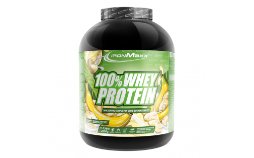 IronMaxx 100% Whey Protein – банан-йогурт, 2350 г