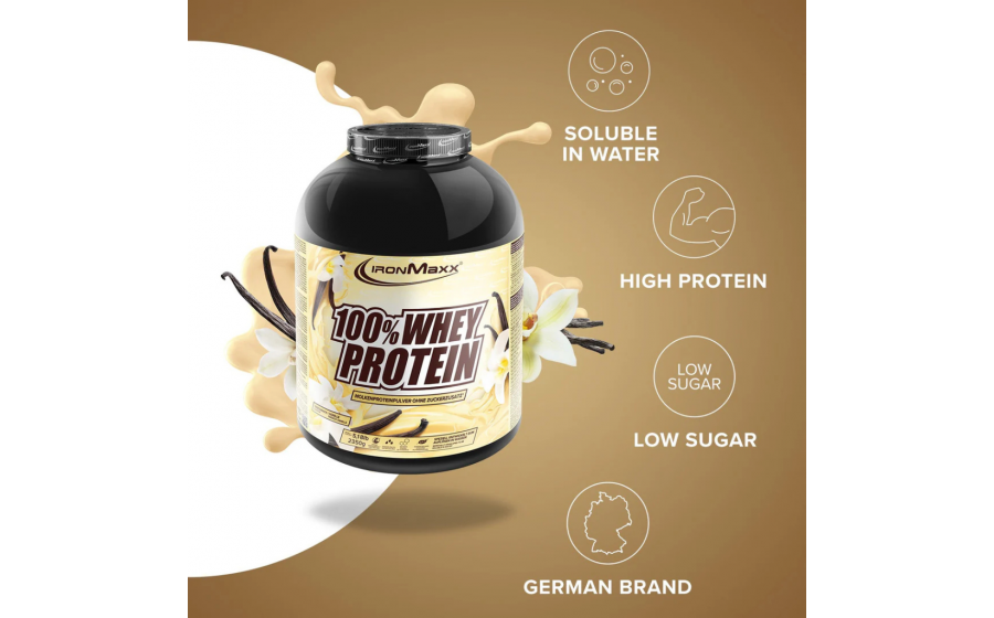 IronMaxx 100% Whey Protein – французька ваніль, 2350 г